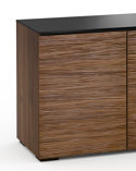 Denver cabinet with a medium walnut finish and bark texture
