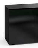 Oslo cabinet in Wenge with Black Glass doors